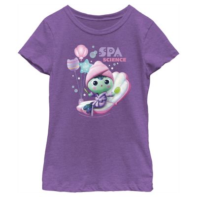 Fifth Sun Gabby's Dollhouse Spa Science Girls Short Sleeve Tee Shirt, Mint