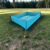Sandproof Beach Walled Blanket Outdoors, Water Resistant, Portable and Lightweight Outdoors Playpen for Sand and Grass Turquoise & Gray view 2