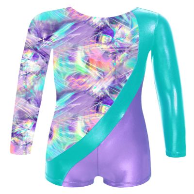 Daenrui Kids Girls Gymnastics Leotards Long Sleeve Dance Biketards Shorts Unitards Active Tumbling Outfits Type+B 14 Years
