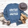 BOFUPAGO Coffee Sweatshirt for Women Funny Coffee Lover Gifts Long Sleeve Tops Letter Printed Crewneck Sweatshirts view 2