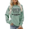 Grandma Sweatshirt for Womens, My Kids Accuse Me of Having A Favorite Child Funny Shirts for Grandma Mom Gifts Light Green view 1