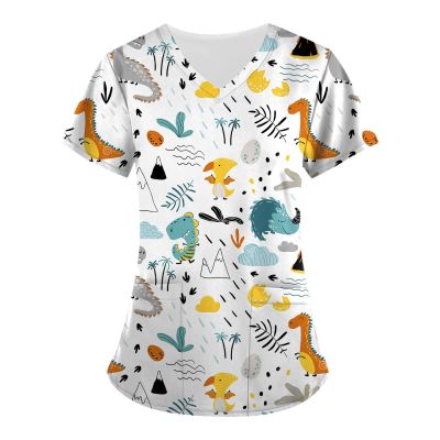 Size Scrubs Scrub Top Dog Print Dog and Cat Scrubs Cute Women's Scrubs Printed Tops Cute Scrub Tops Cute Scrub Tops Holiday Women Animal Scrubs for Women Nursing Scrubs Animals Prints Cat