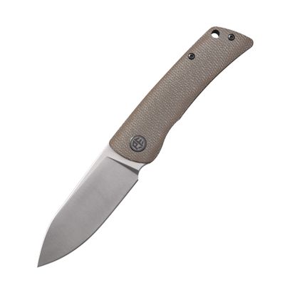 Petrified fish PFE05 Flavorist,3.15" K110 Satin Blade, 94g Micarta Handle Front Flipper Liner lock Folding knife (Khaki-S)