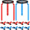 Hungdao 12 Pcs 10/12 Players Flag Football Belts and Flags Adjustable Football Belts for Kids Teens Adults Team Training Sport Event (Red,Blue) view 1