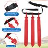 Hungdao 12 Pcs 10/12 Players Flag Football Belts and Flags Adjustable Football Belts for Kids Teens Adults Team Training Sport Event (Red,Blue) view 4