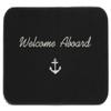 Cape Hatteras Marine Welcome Aboard Boat Mat Black with Anchor (Black with Silver Embroidery) view 1
