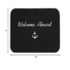 Cape Hatteras Marine Welcome Aboard Boat Mat Black with Anchor (Black with Silver Embroidery) view 2