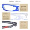 SooGree Kids Sport Goggles Glasses,Protective Eyewear Goggles,Eye Safety Glasses,Replaceable to Prescription Lenses Age 8-16 (Blue Frame White Pad) view 4
