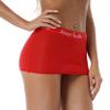 Shinsto Women's Micro Mini Skirts Sheer See Through Pencil Skirt Bodycon Rave Festival Skirts Red One Size view 3