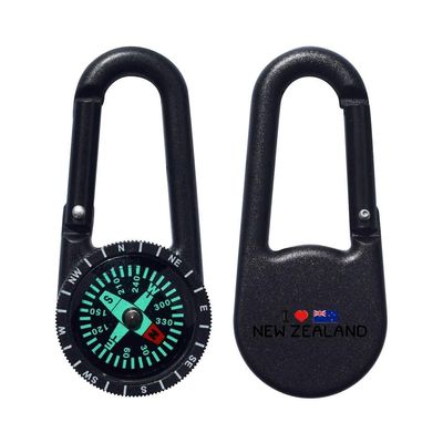 Azeeda 'I Love New Zealand' Compass Keyring (KC00021969)