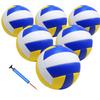 Zantrech 6 Pack Official Size 5 Volleyball Balls of Composite Leather Inflatable with Pump for Womens, Mens, for Outdoor, Indoor, Beach, Pool