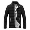 QWENTMTNTY Men's Lightweight Puffer Jackets Hoodie Slim Fit Thermal Warm Down Coat Contrast Color Fashion Hooded Windbreaker view 1