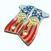 Grips for Beretta Gun Punisher USA Model with 24K Gold Plated, .925 Silver Plated and Blue, Red Resin Includes Screws view 2