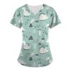 Nurse Scrubs for Women Cute Purple Scrubs Animal Print Womens Scrubs Dog Scrubs Animal Print Scrubs Dog Grooming Smocks Dog Scrub Top Nurse Tops Scub with Dog Designs Cute Scrubs Animal view 1
