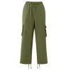 Mens Pants, Pants Men Loose Fit Cargo Pants Big and Tall Working Pants Men's Overalls Drawstring Multi Pocket Casual Pants Hiking Cotton Twill Combat Pants Work Pants Stretch (S, Green) view 3