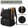 MATEIN Fishing Backpack, Water Resistant Fishing Tackle Box Bag with Rod Holders & Cooler, Gear Gifts for Men view 4