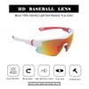 maivnz Youth Baseball Sunglasses for Boys, UV400 Girls Softball Sunglasses, Kids Age 6-8-12-14 Cycling Sports Glasses GlassesWhite/Red Revo view 3