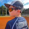 maivnz Youth Baseball Sunglasses for Boys, UV400 Girls Softball Sunglasses, Kids Age 6-8-12-14 Cycling Sports GlassesBlack/Red Revo view 2