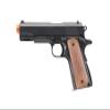 Full Size 1911 Alloy Series Heavyweight Spring Airsoft Pistol (Black w/Tan Grip Panels) view 1