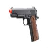 Full Size 1911 Alloy Series Heavyweight Spring Airsoft Pistol (Black w/Tan Grip Panels) view 3