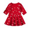 Toddler Day Clothes Valentine's Dress Girls Print Casual Princess Kids Baby Girls Valentine Dress for (Red, 4-5 Years) view 1
