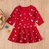 Toddler Day Clothes Valentine's Dress Girls Print Casual Princess Kids Baby Girls Valentine Dress for (Red, 4-5 Years) view 2