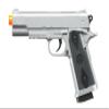 Full Size 1911 Alloy Series Heavyweight Spring Airsoft Pistol (Silver w/Black Grip Panels) view 1