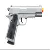 Full Size 1911 Alloy Series Heavyweight Spring Airsoft Pistol (Silver w/Black Grip Panels) view 2