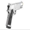 Full Size 1911 Alloy Series Heavyweight Spring Airsoft Pistol (Silver w/Black Grip Panels) view 3