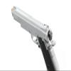 Full Size 1911 Alloy Series Heavyweight Spring Airsoft Pistol (Silver w/Black Grip Panels) view 4