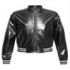 Aislor Kids Girls Shiny Baseball Jacket Long Sleeve Sparkle Metallic Zipper Bomber Jacket Coat Outerwear Clubwear Black 6 Years view 3