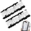 Jadive 2 Pcs Roaring 20s Armband Garter for Men Sleeve Shirt Costume Anti Slip Arm Holder Garter Belt for 1920s Party (Silver and Black) view 1