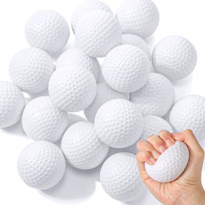 Libima 20 Pcs Mini Golf Stress Ball Bulk Foam Practice Balls Stress Relief Sports Ball Training for Golf Birthday Party Favors Carnival Classroom Reward Indoor Outdoor (White,2.5 Inch)