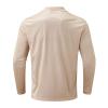 Mens Striped Plaid Long Sleeve Polo Shirts Slim Fit Casual Zipper Collar Golf Shirts Athletic Business Stylish T-Shirts C-Khaki view 4