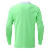 Mens Striped Plaid Long Sleeve Polo Shirts Slim Fit Casual Zipper Collar Golf Shirts Athletic Business Stylish T-Shirts H-Green view 4