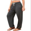QIANXIZHAN Women's Harem Pants, Hippie Palazzo Pants Boho Joggers Yoga Clothes with Pockets Dark Grey L view 1