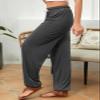 QIANXIZHAN Women's Harem Pants, Hippie Palazzo Pants Boho Joggers Yoga Clothes with Pockets Dark Grey L view 2
