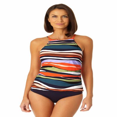 Anne Cole High Neck Tankini Multicolor XS