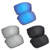 TRUSHELL Polarized Replacement Lenses for Oakley RPM Edge OO9205 Sunglasses -Ocean Blue+Black+Silver view 1