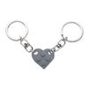 KINBOM Heart Keychain Set, 2pcs Matching Heart Keychain Couple Keychains Small Heart Decorations for Party, Valentines Gift for Girlfriend Boyfriend (Dark Grey) view 1