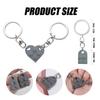 KINBOM Heart Keychain Set, 2pcs Matching Heart Keychain Couple Keychains Small Heart Decorations for Party, Valentines Gift for Girlfriend Boyfriend (Dark Grey) view 2