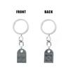 KINBOM Heart Keychain Set, 2pcs Matching Heart Keychain Couple Keychains Small Heart Decorations for Party, Valentines Gift for Girlfriend Boyfriend (Dark Grey) view 3