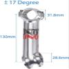ZECHAO Bike Handlebar Stem,Mountain Stem 31.8 * 120/130mm Mountain Bike Stem Road Bike Accessories Parts Bike Stem (Color : Silver red, Size : 17 Degree 31.8 * 130mm) view 4