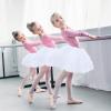WLLHYF Girls Tutu Skirt 4 Layers Tulle Tutu Skirts Elastic Fluffy Ballet Dance Skirts for Toddler Kid 2-8 Years Children Party (White) view 3