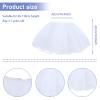 WLLHYF Girls Tutu Skirt 4 Layers Tulle Tutu Skirts Elastic Fluffy Ballet Dance Skirts for Toddler Kid 2-8 Years Children Party (White) view 4