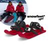 Snowfeet MINI Kids | Shoe Size < 6 US | Mini Ski Skates for Snow | Skis for Winter Shoes | Short Snowskates Snowblades Skiboards | The Real Original (RED) view 2