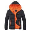 QWENTMTNTY Men's Lightweight Puffer Jackets Hoodie Slim Fit Thermal Warm Down Coat Contrast Color Fashion Hooded Windbreaker view 1