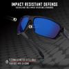 TRUSHELL Polarized Replacement Lenses for Oakley Latch Key L OO9394-55mm Sunglasses -Ocean Blue+Black+Silver+Fire Red view 3