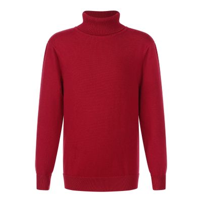 Linjinx Kids Boys Girls Long Sleeve Turtleneck Knitted Pullover Sweater Sweatshirt Winter Warm Tops Casual Outwear Red 2-3 Years