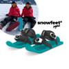Snowfeet MINI Kids | Shoe Size < 6 US | Mini Ski Skates for Snow | Skis for Winter Shoes | Short Snowskates Snowblades Skiboards | The Real Original (Turquoise) view 2